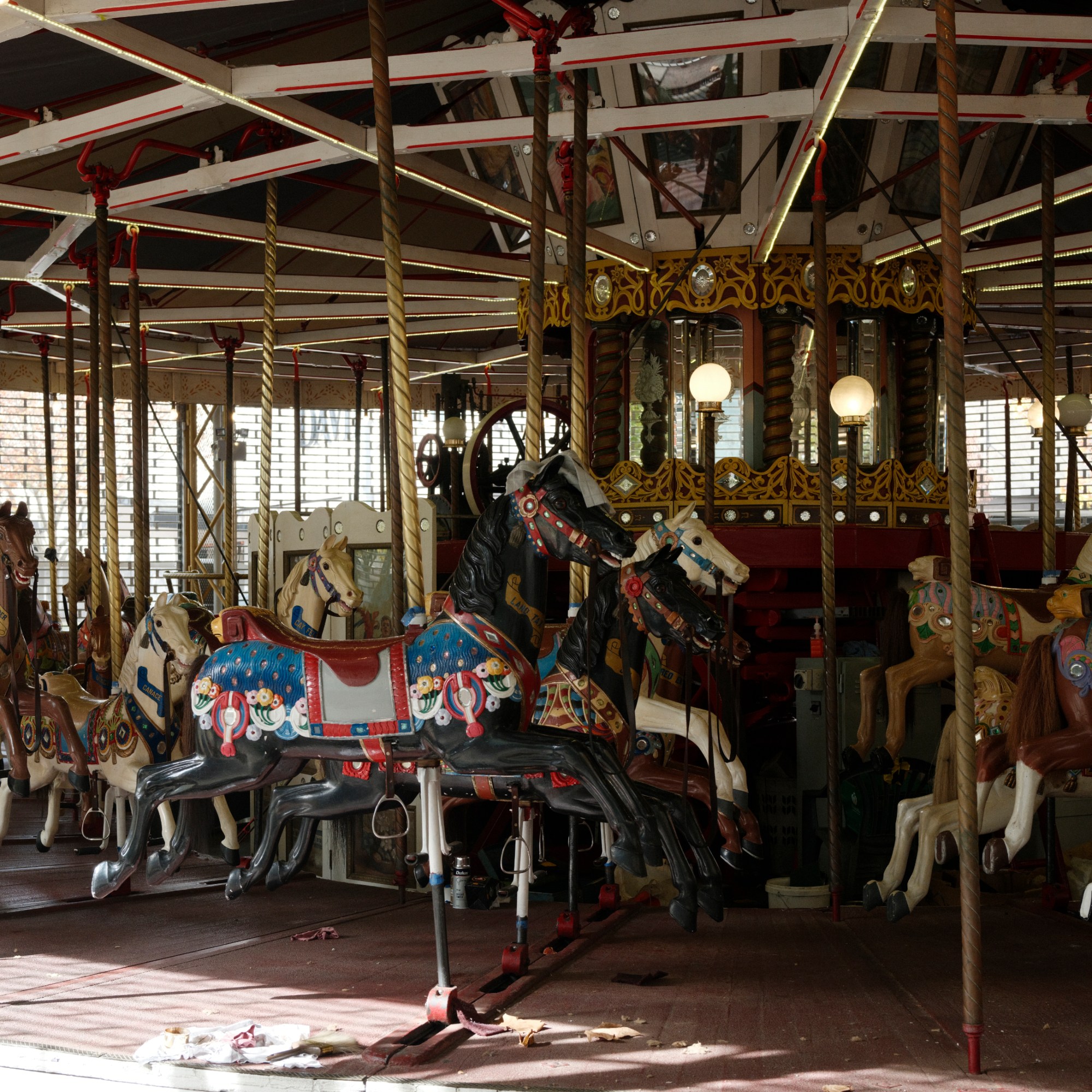 Carousel under maintenance